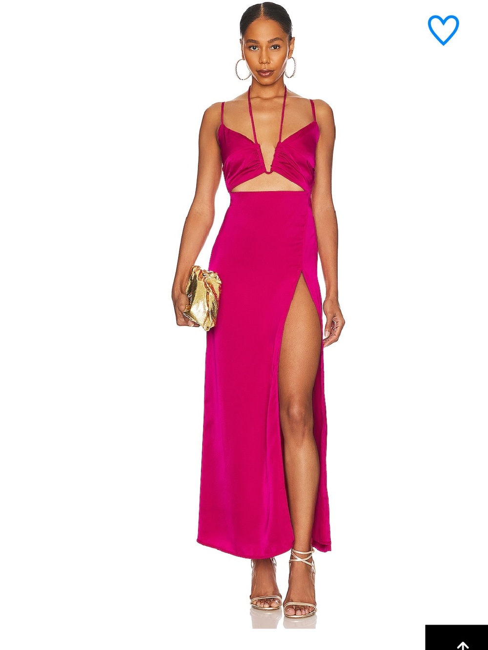 superdown Jayda maxi dress magenta pink fuchsia S